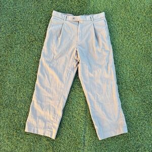 COSANI Men's Tan 100% Wool Pleated Dress Pants Size 32x26